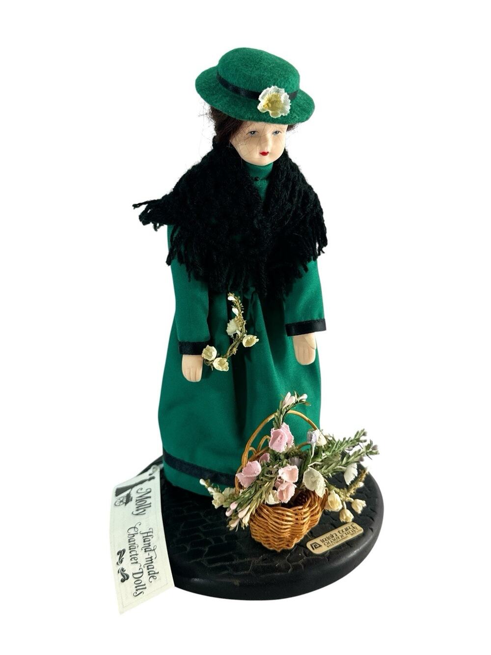 1984 Irish Turf Craft Dublin Flower Seller Molly Doll Ireland Handmade 9”